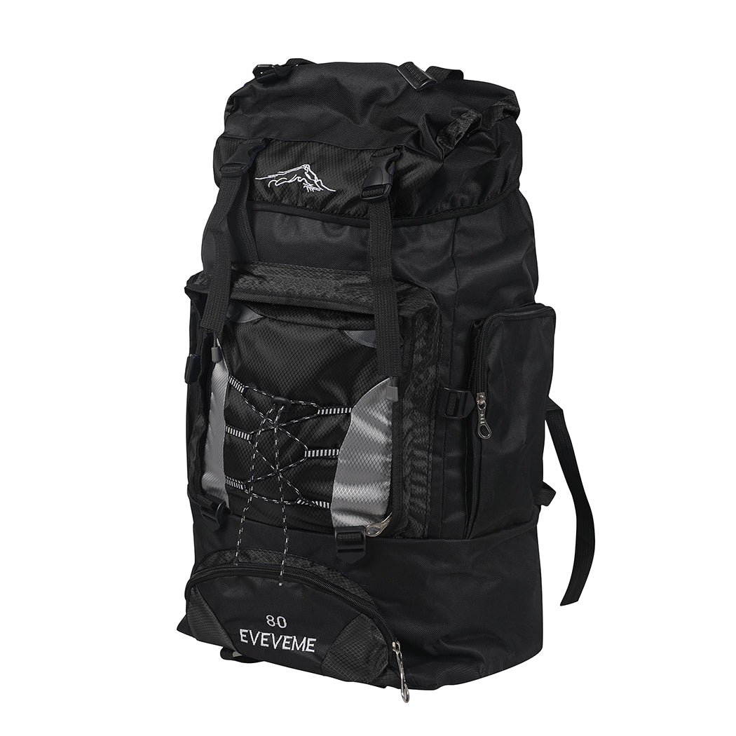 Military Backpack Tactical Hiking Camping Black-1942352867222491136