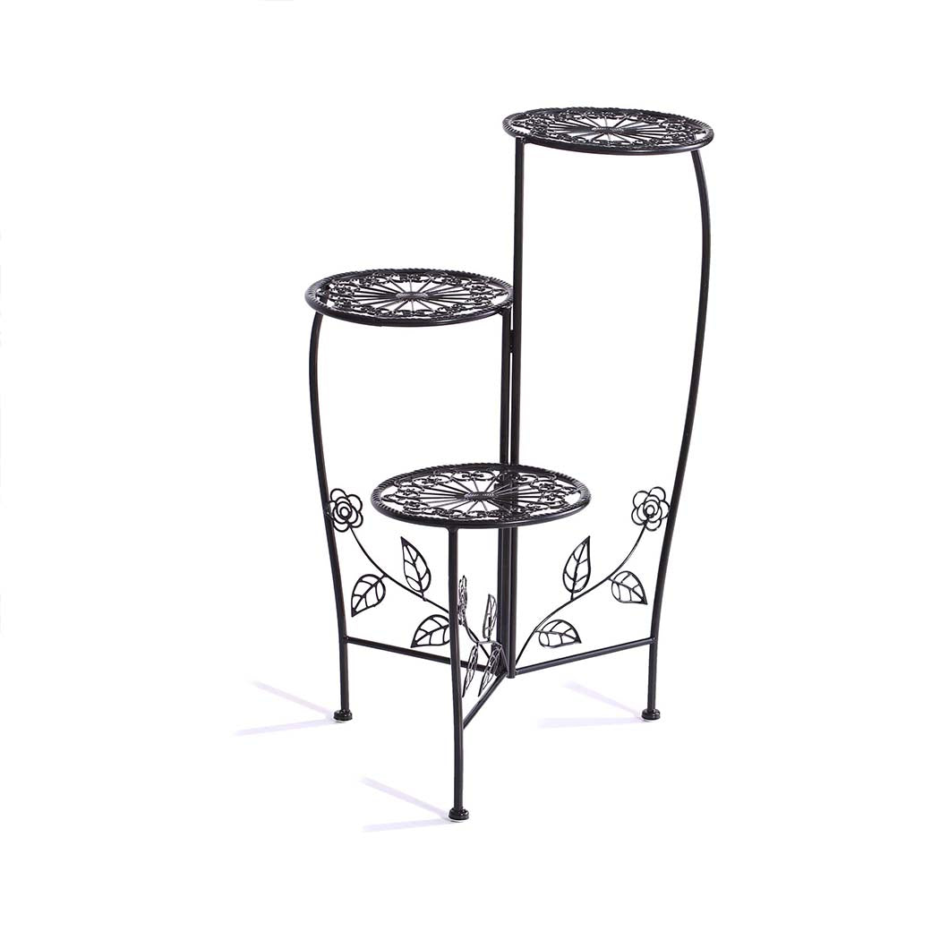 Plant Stand Outdoor Indoor Flower Pots Black-1942353738907914241