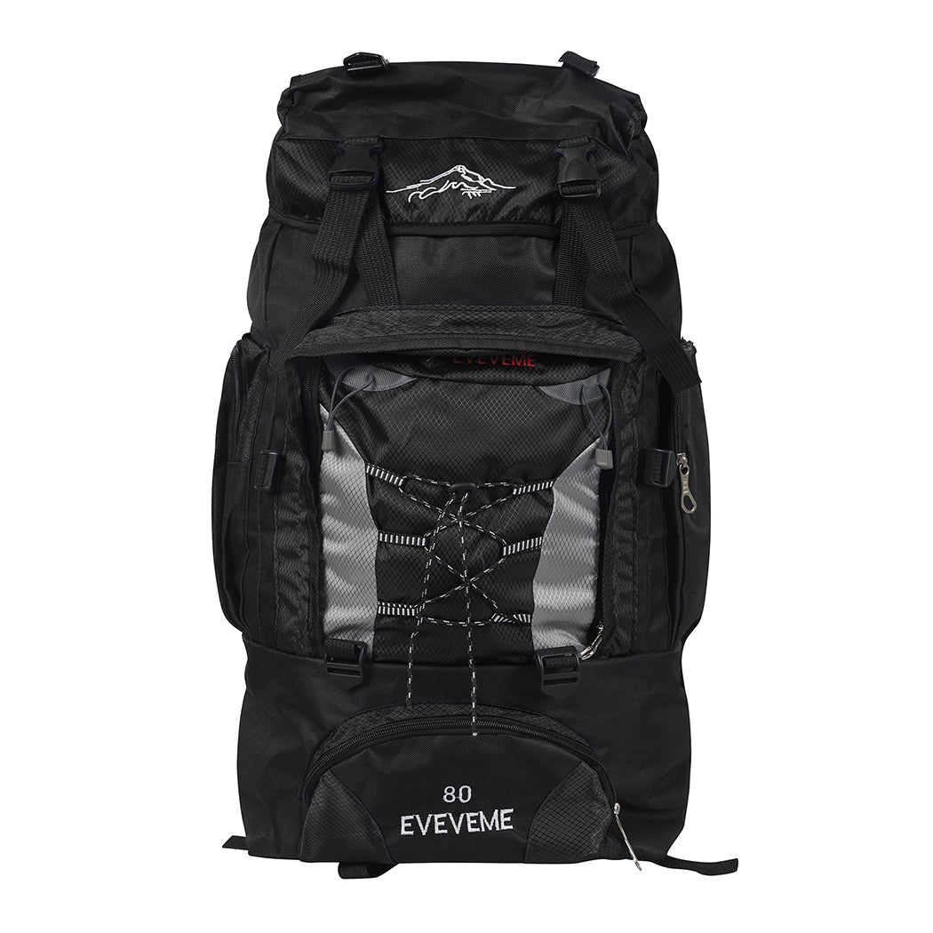 Military Backpack Tactical Hiking Camping Black-1942352867222491137
