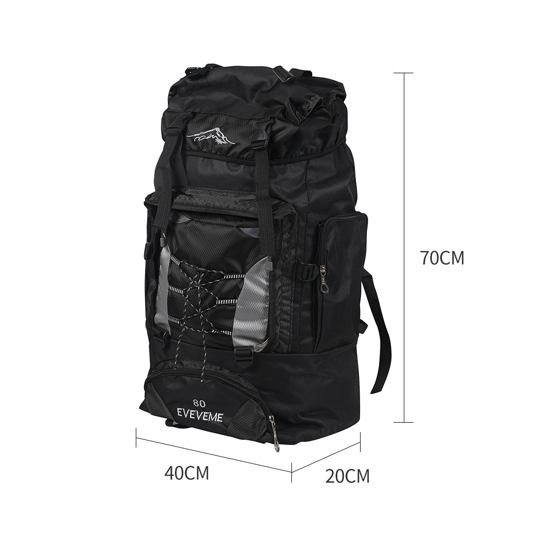 Military Backpack Tactical Hiking Camping Black-1942352867222491138