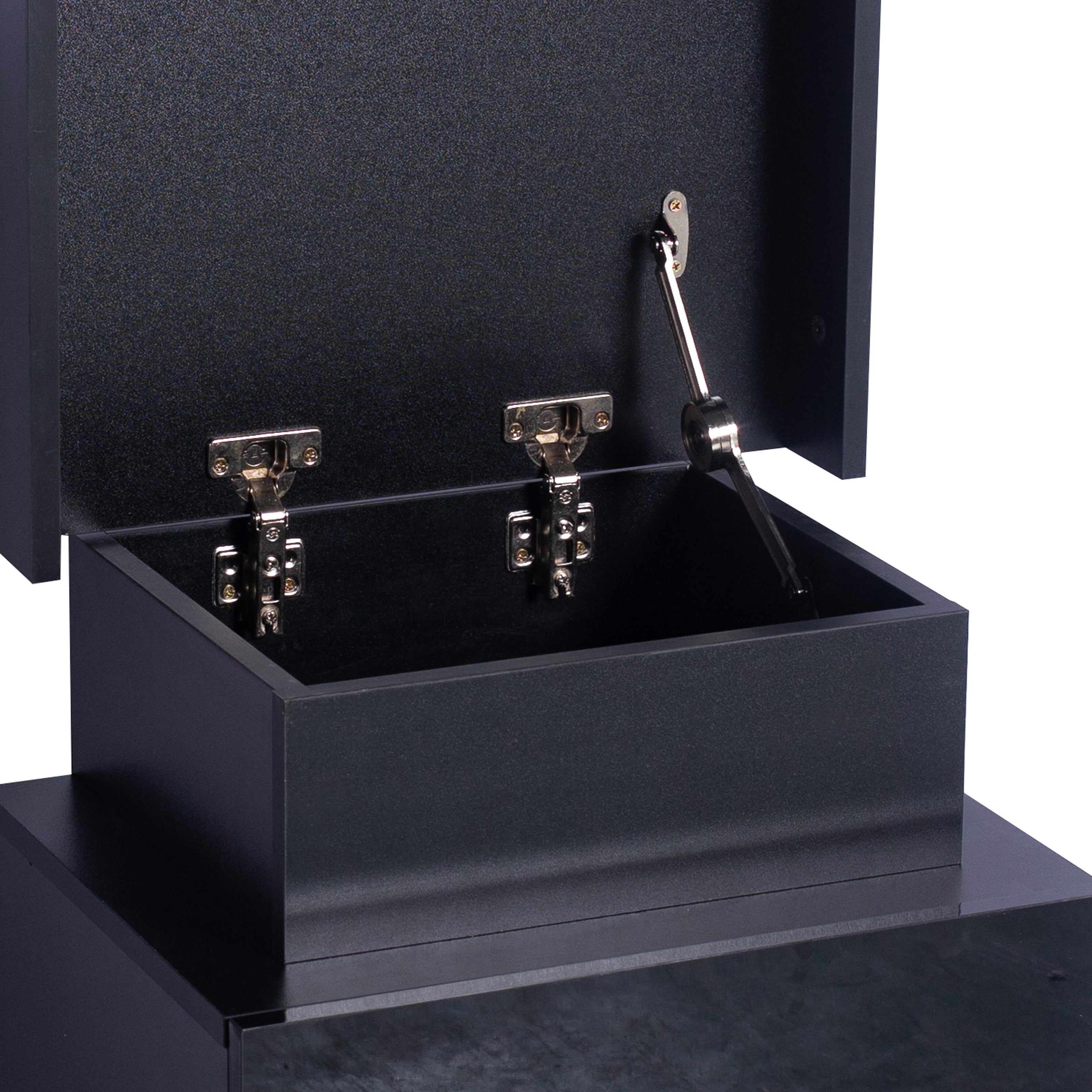 Levede Bedside Tables Side Table 2 Drawers Black-1910113068461985797