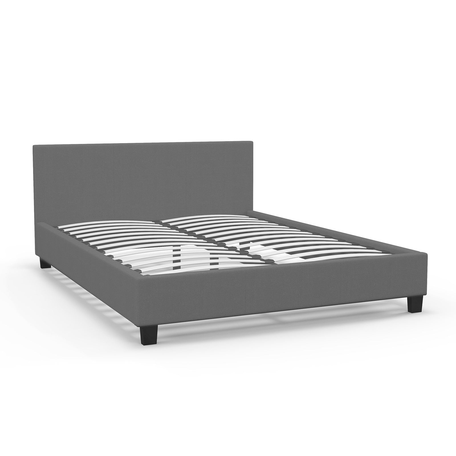 Milano Sienna Luxury Bed with Headboard (Model 2) - Grey No.28 - Double-1927503917265063943
