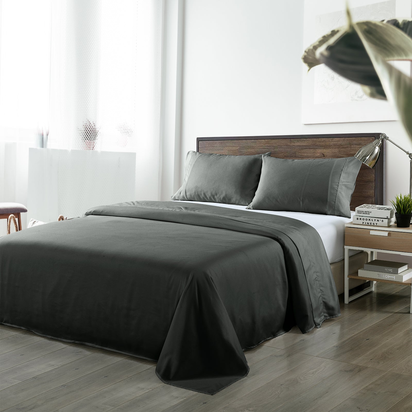 Royal Comfort Bamboo Blended Sheet & Pillowcases Set 1000TC Ultra Soft Bedding-1943465039008763904