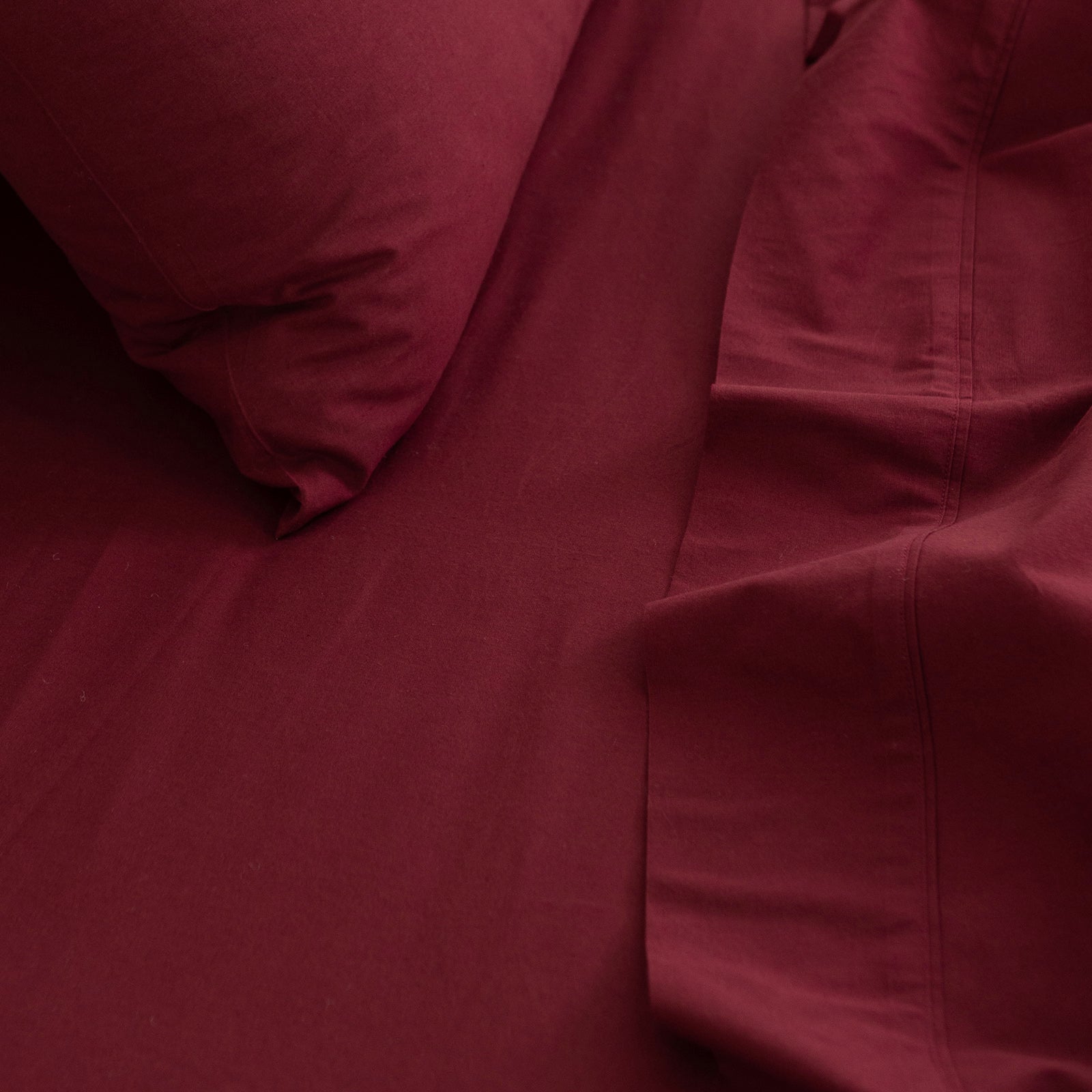 Royal Comfort Vintage Washed 100% Cotton Sheet Set Queen- Mulled Wine-1927503912982679557