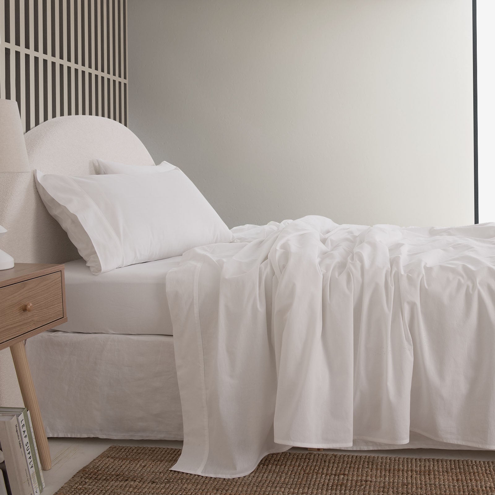 Royal Comfort Vintage Washed 100% Cotton Sheet Set King - White-1927503913133674498