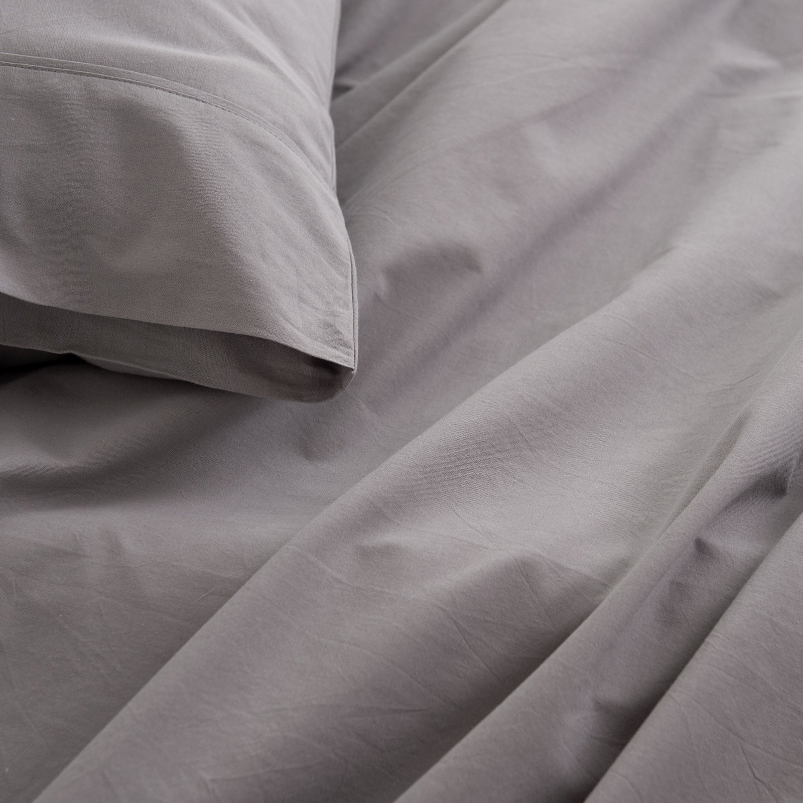 Royal Comfort Vintage Washed 100% Cotton Sheet Set King - Grey-1927503913582465027