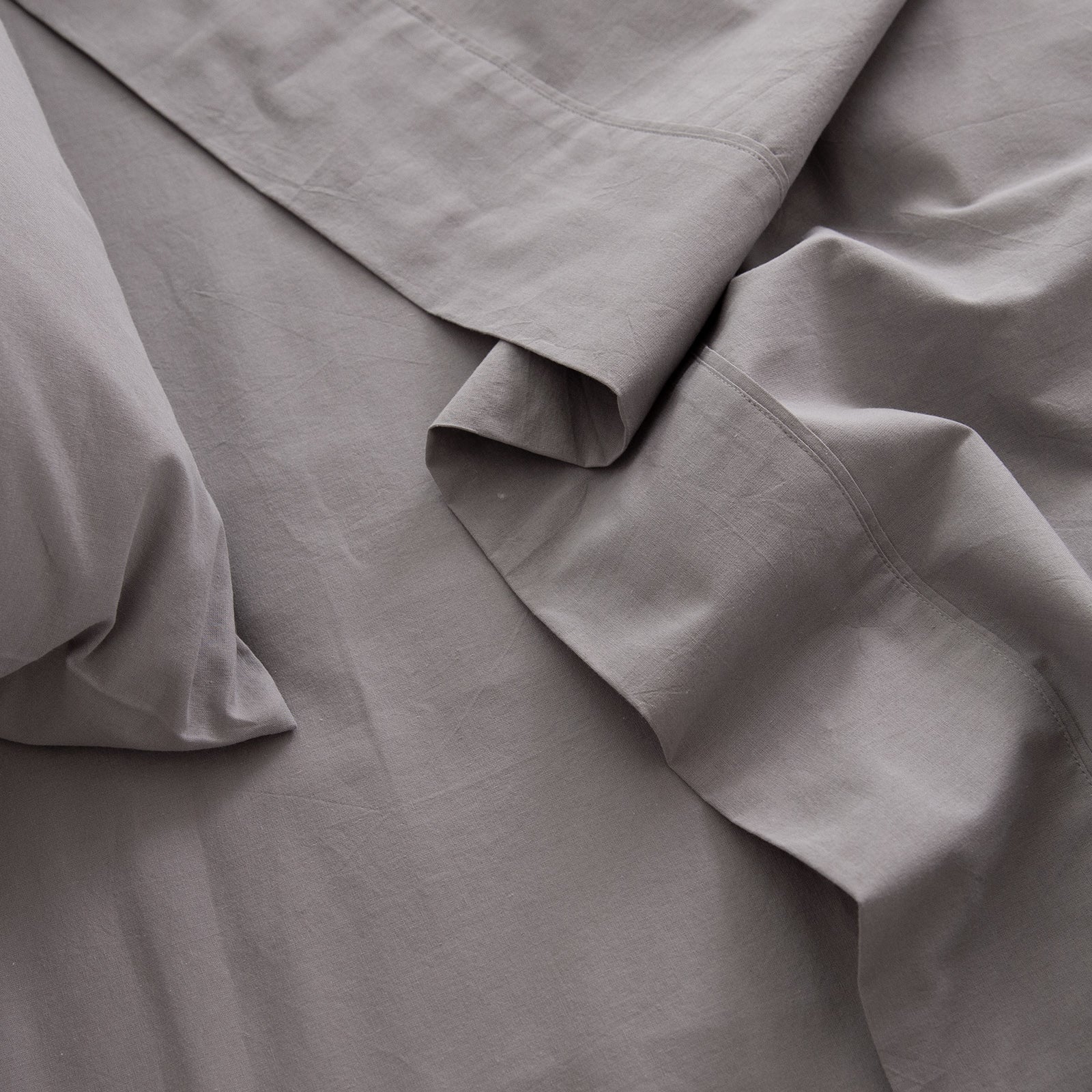Royal Comfort Vintage Washed 100% Cotton Sheet Set King - Grey-1927503913582465028