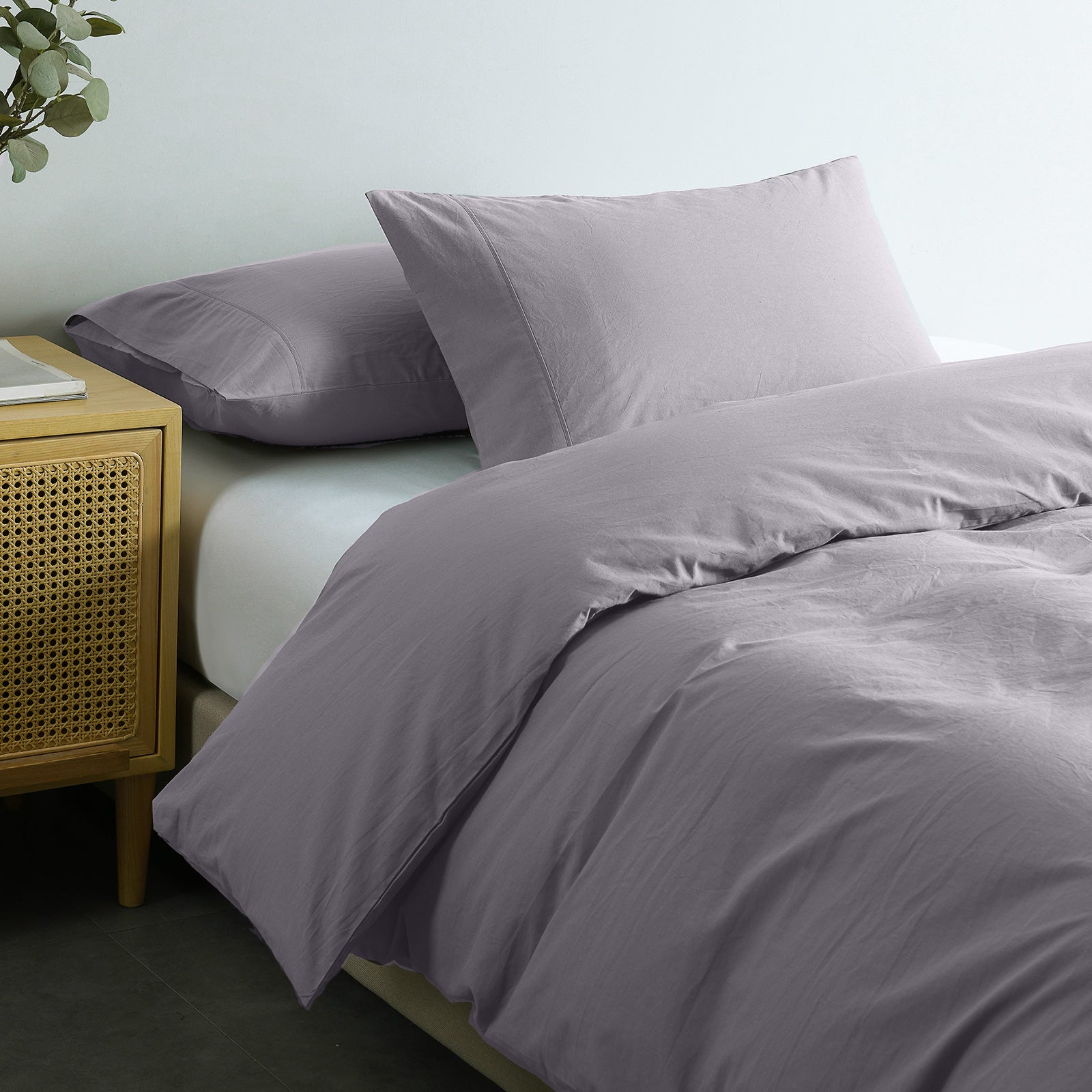 Royal Comfort Vintage Washed 100% Cotton Quilt Cover Set Bedding Ultra Soft-1927503929835393027