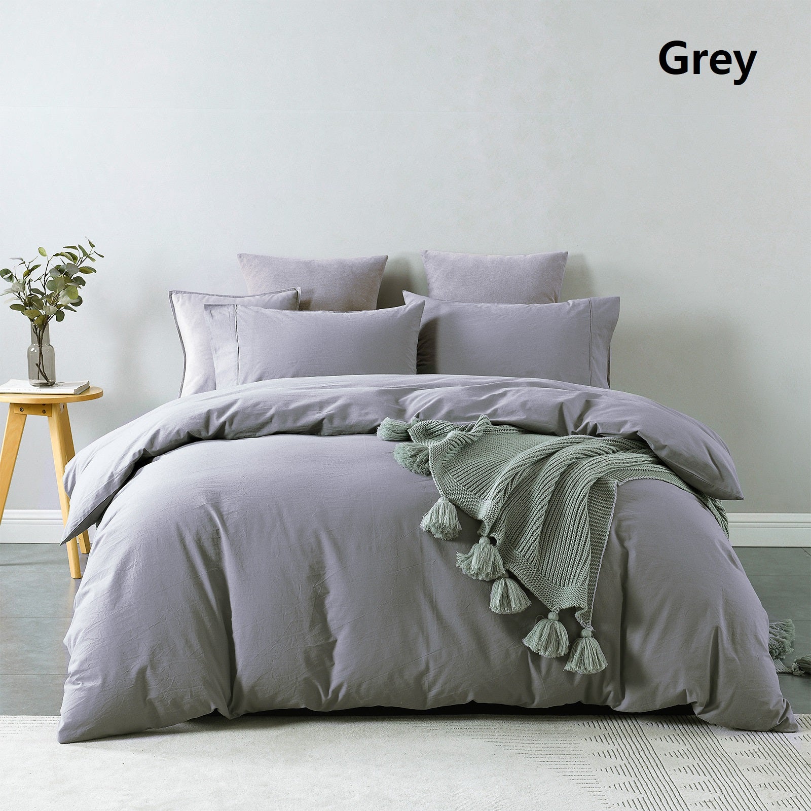 Royal Comfort Vintage Washed 100% Cotton Quilt Cover Set Bedding Ultra Soft-1927503929835393028