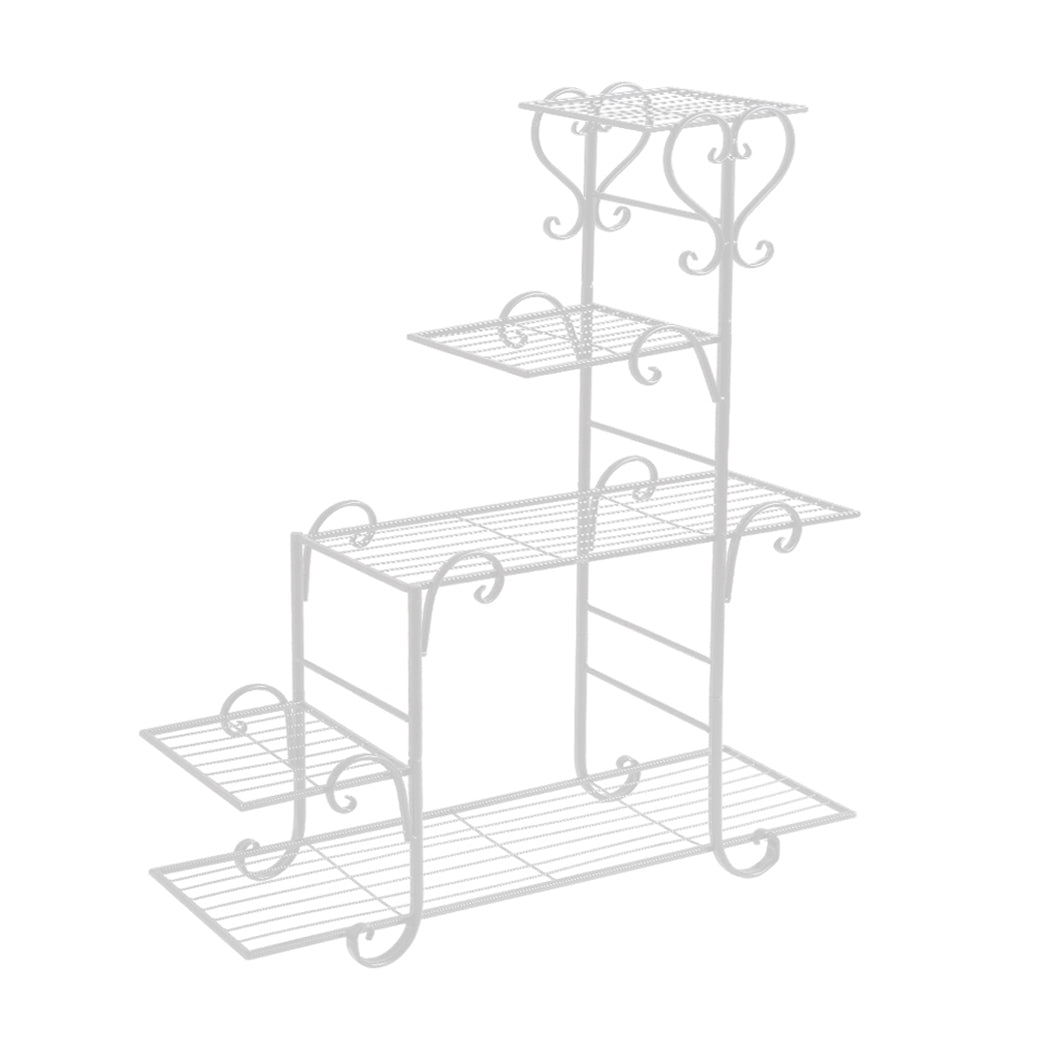 Levede Plant Stand Outdoor Indoor Metal White-1942353740573052928