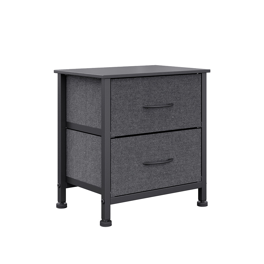 Levede Storage Cabinet Chest of 2 Drawers Dark Grey-1910113286993612800