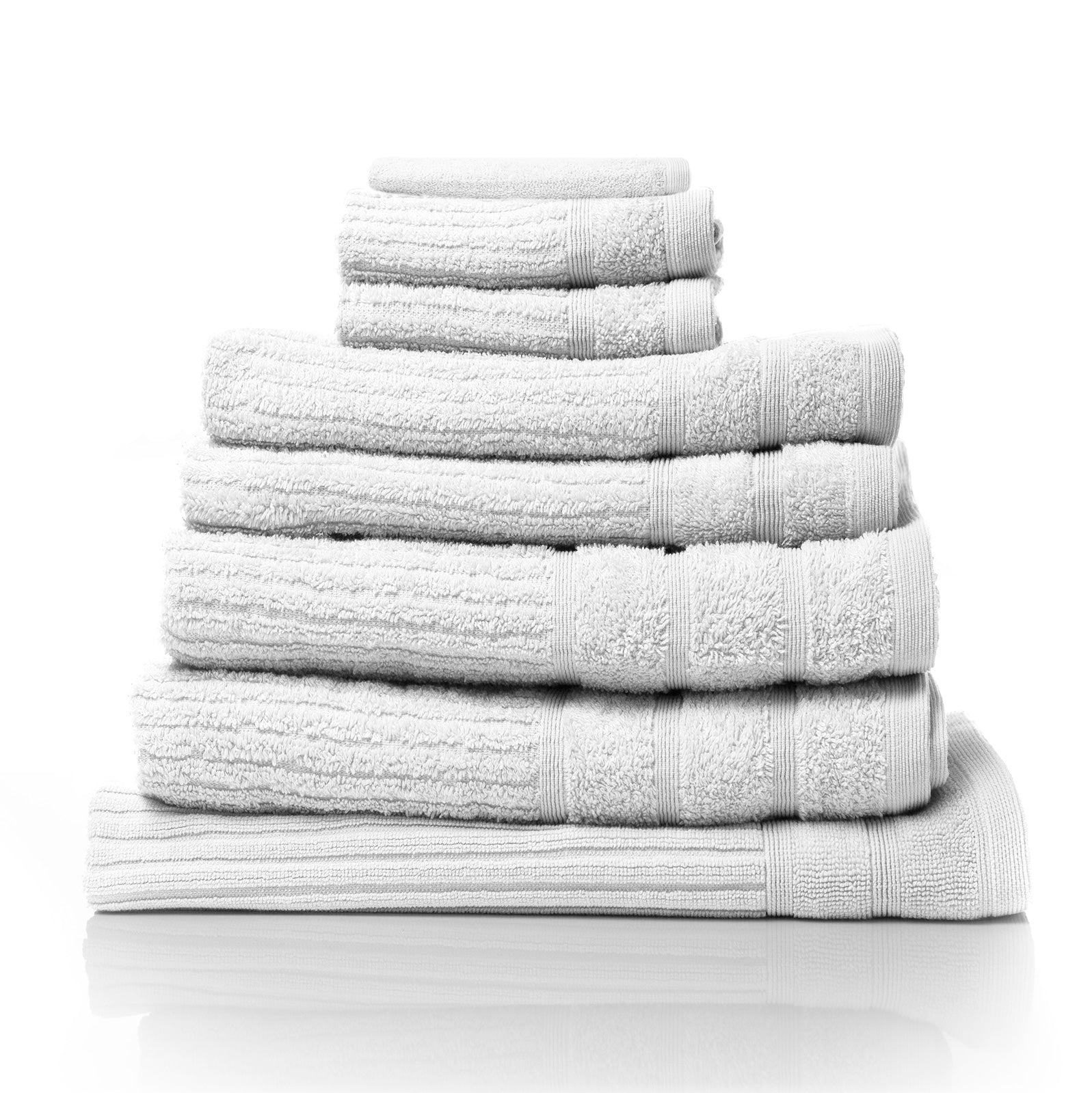 Royal Comfort Eden Egyptian Cotton 600 GSM 8 Piece Towel Pack White-1927503914513600512