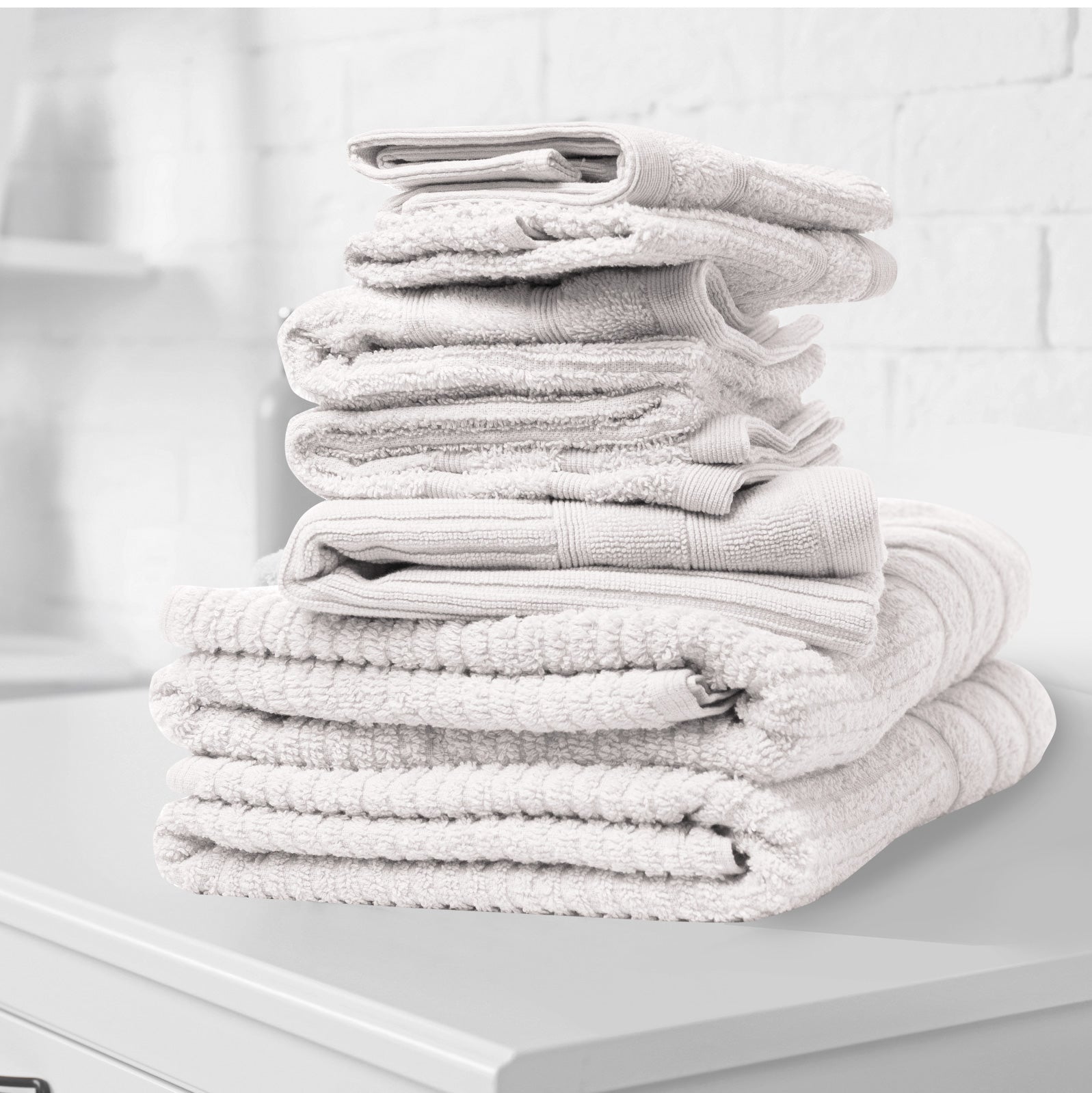 Royal Comfort Eden Egyptian Cotton 600 GSM 8 Piece Towel Pack White-1927503914513600513