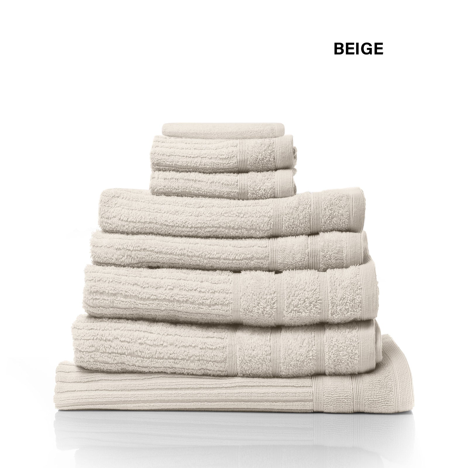 Royal Comfort Eden Egyptian Cotton 600 GSM 8 Piece Towel Pack Beige-1927503914920448004