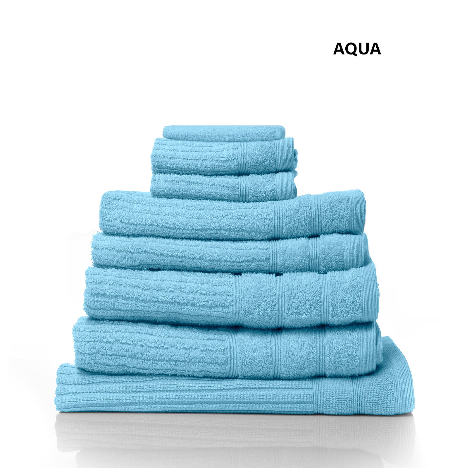 Royal Comfort Eden Egyptian Cotton 600 GSM 8 Piece Towel Pack Aqua-1927503915495067652