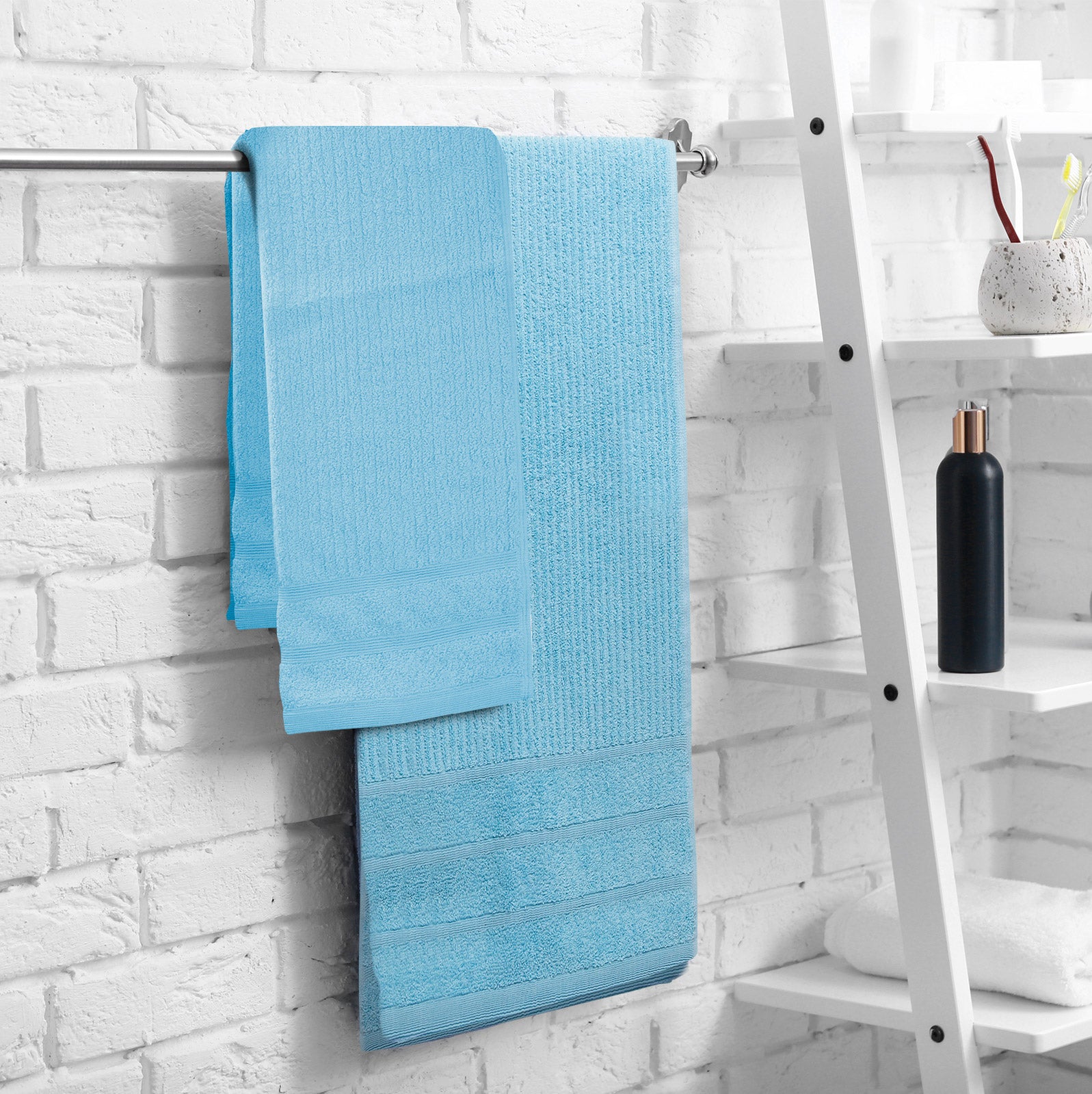 Royal Comfort Eden Egyptian Cotton 600 GSM 8 Piece Towel Pack Aqua-1927503915495067653