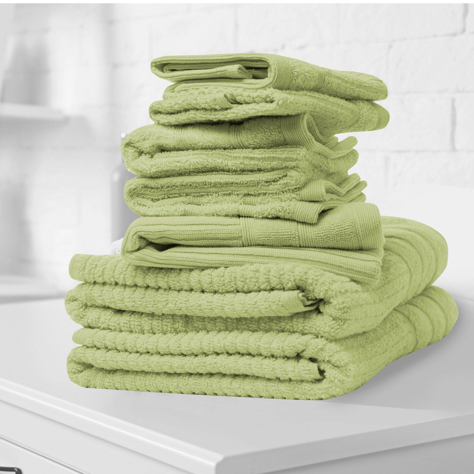 Royal Comfort Eden Egyptian Cotton 600 GSM 8 Piece Towel Pack Spearmint-1927503915658645505