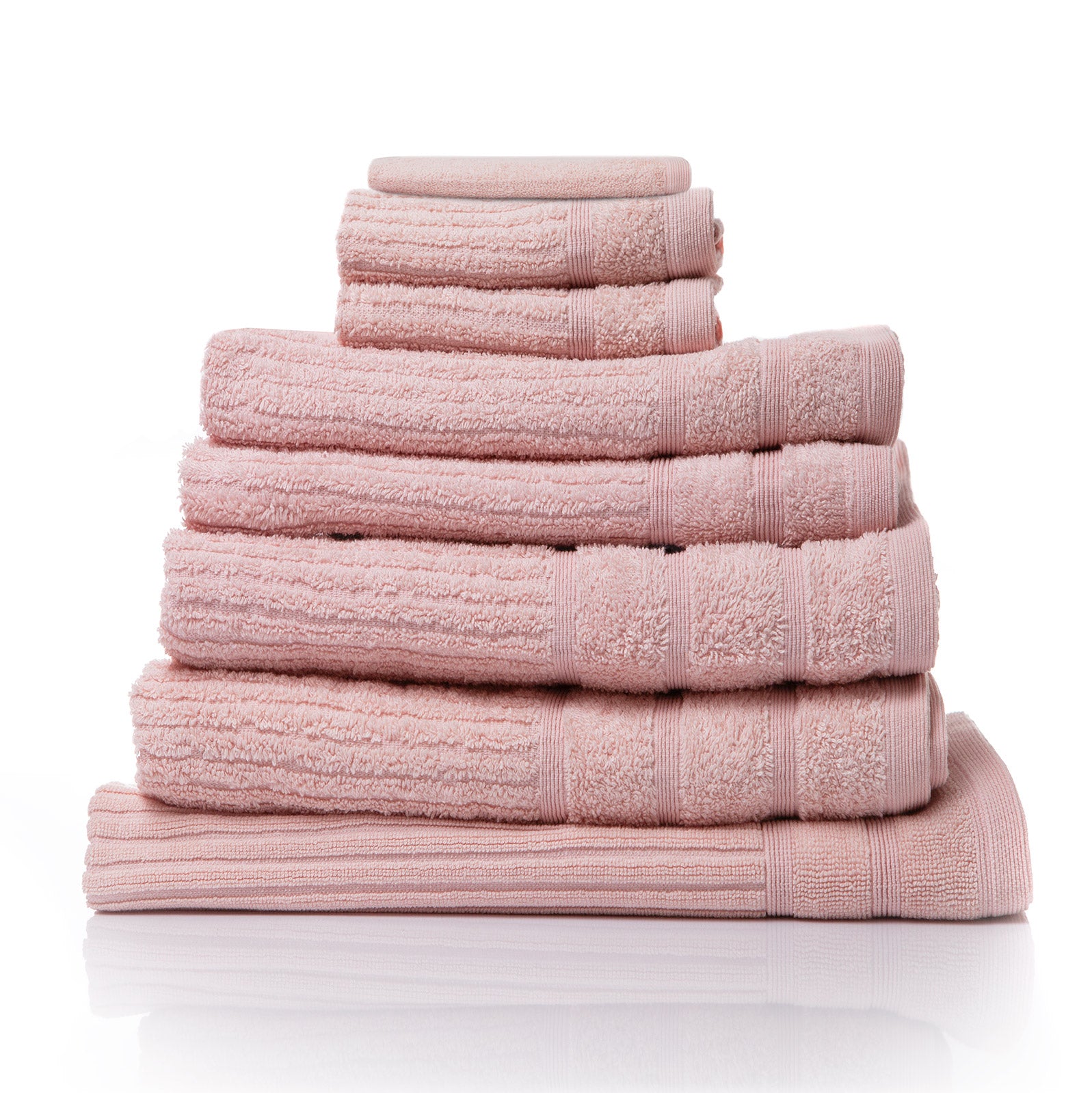 Royal Comfort Eden Egyptian Cotton 600 GSM 8 Piece Towel Pack Blush-1940198428575404032
