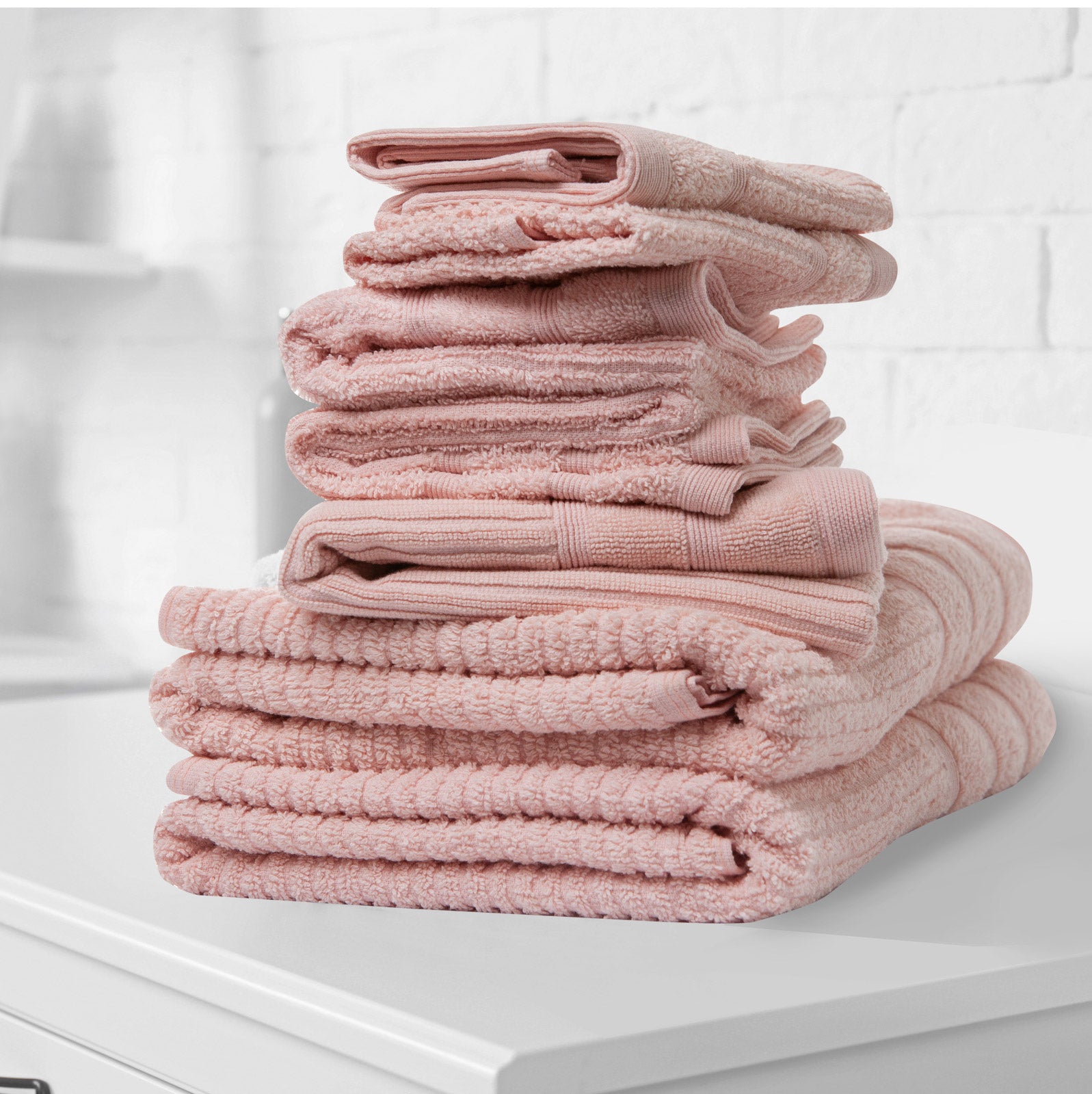 Royal Comfort Eden Egyptian Cotton 600 GSM 8 Piece Towel Pack Blush-1940198428575404033