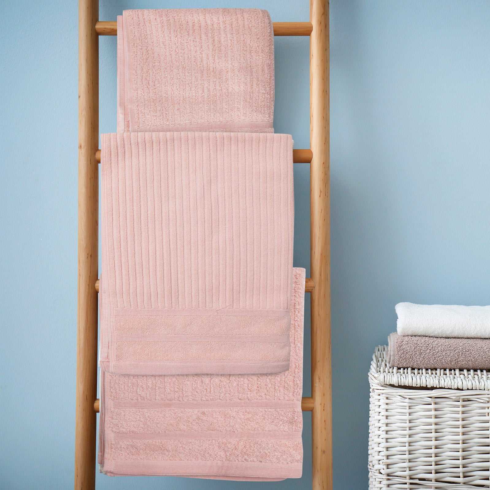 Royal Comfort Eden Egyptian Cotton 600 GSM 8 Piece Towel Pack Blush-1940198428575404034