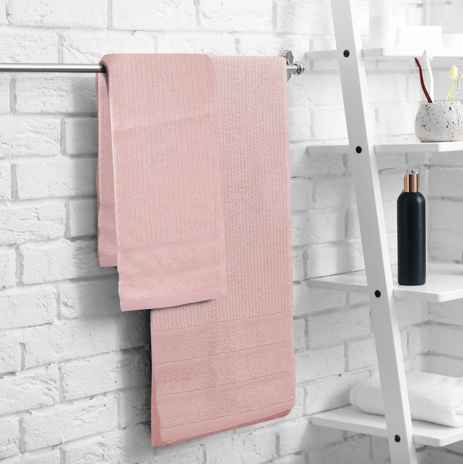 Royal Comfort Eden Egyptian Cotton 600 GSM 8 Piece Towel Pack Blush-1940198428575404037