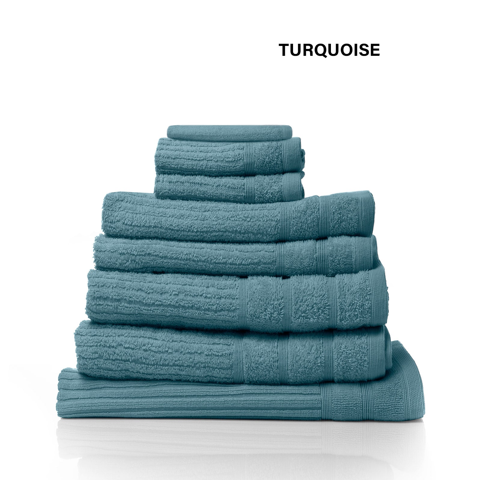 Royal Comfort Eden Egyptian Cotton 600 GSM 8 Piece Towel Pack Turquoise-1927503916094853124