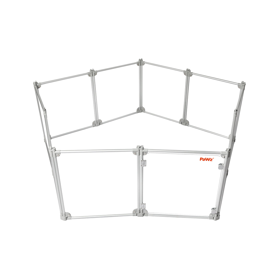 Pawz Pet Playpen Transparent Acrylic Clear Folding Dog Fence Kennel 10 Panel-1942353802841690113