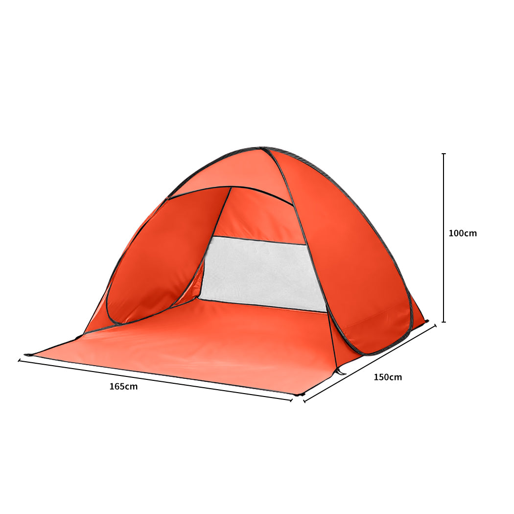 Mountview Pop Up Beach Tent Caming Portable Orange-1942352872255655938