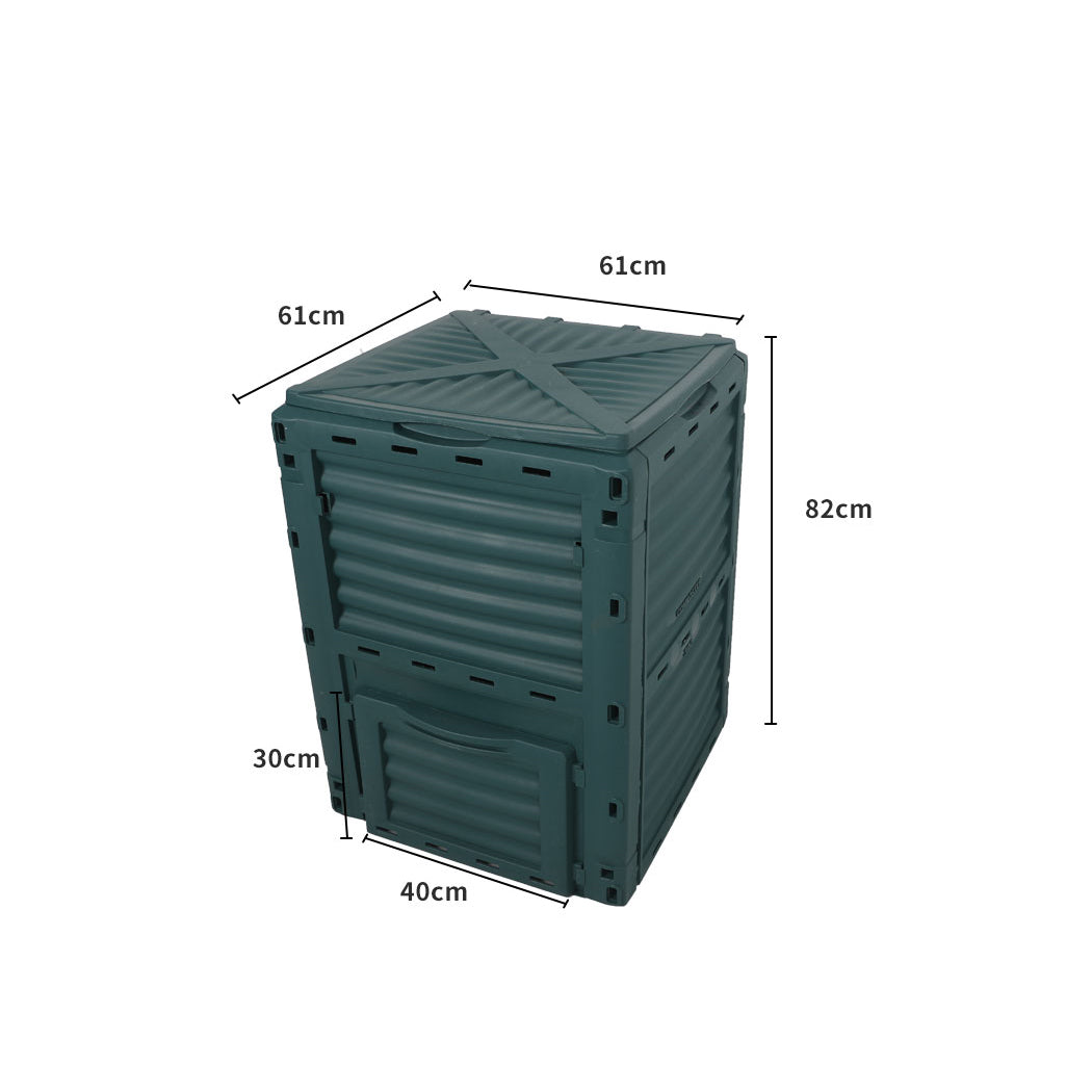 Lambu 290L Compost Bin Food Waste Recycling Green-1942353090137165826