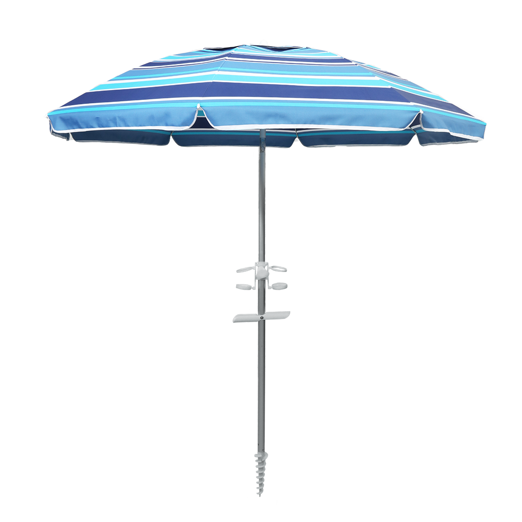 Mountview 2M Outdoor Beach Umbrellas Sand Blue-1942353680426733576