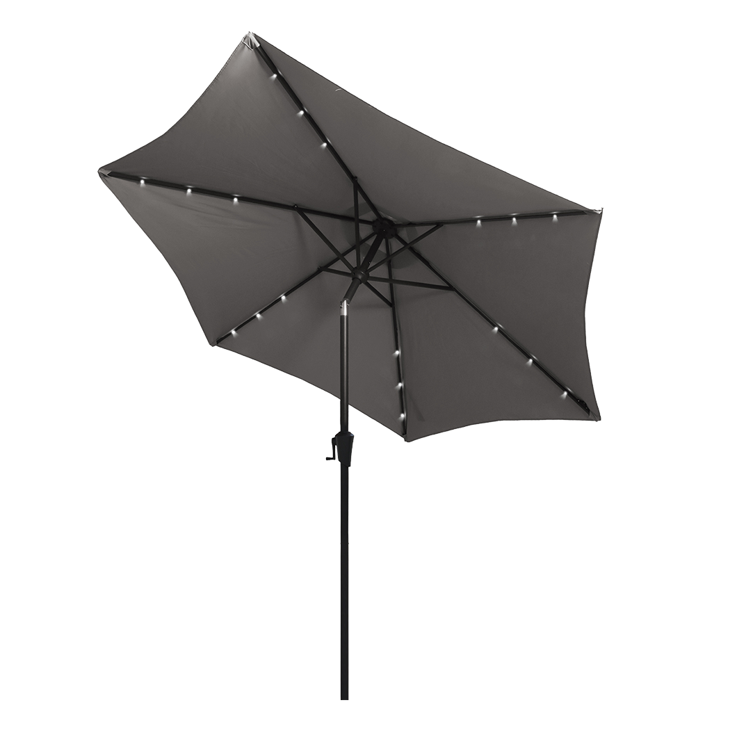 Centra 2.7M LED Outdoor Umbrella Base Stand Grey-1942353663704043528