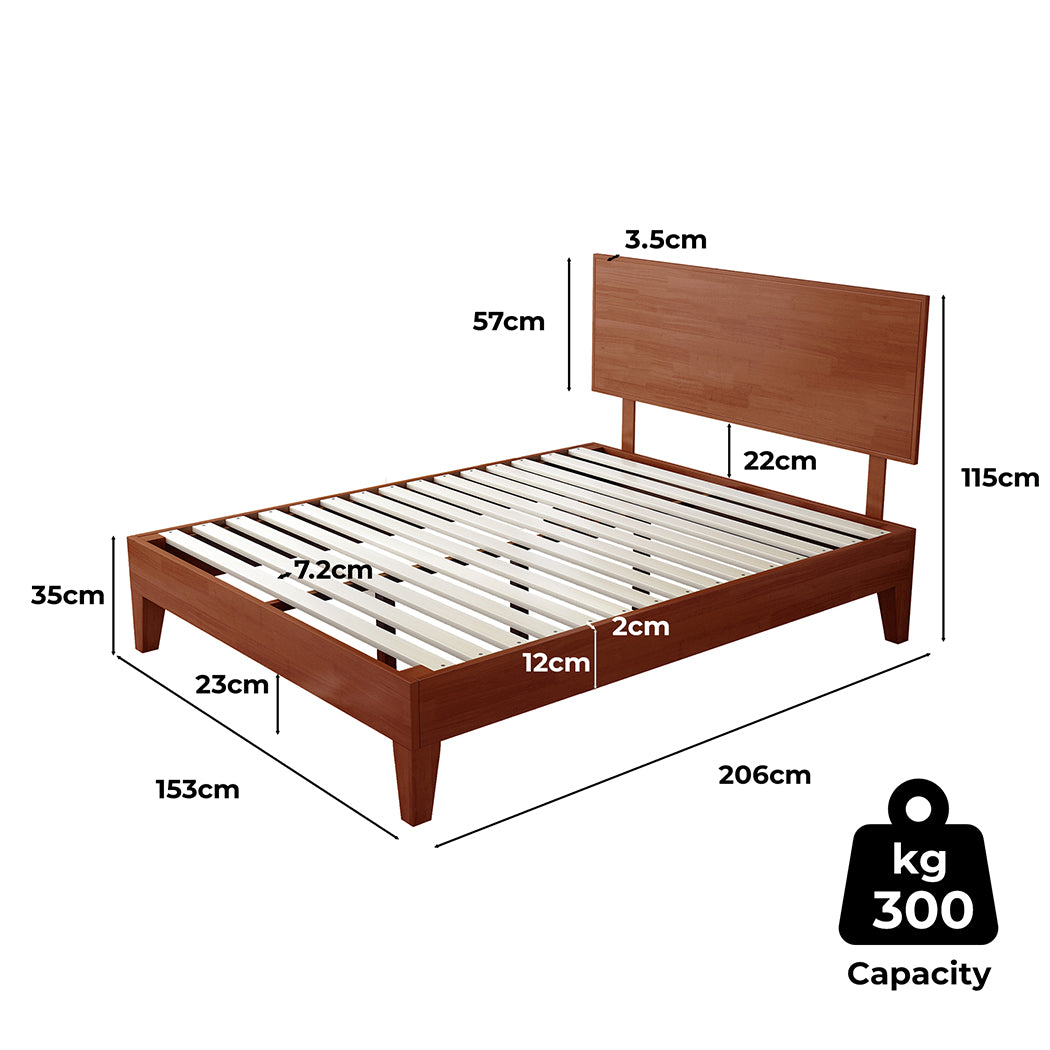 Levede Queen Rubberwood Bed Frame-1910113212540522498