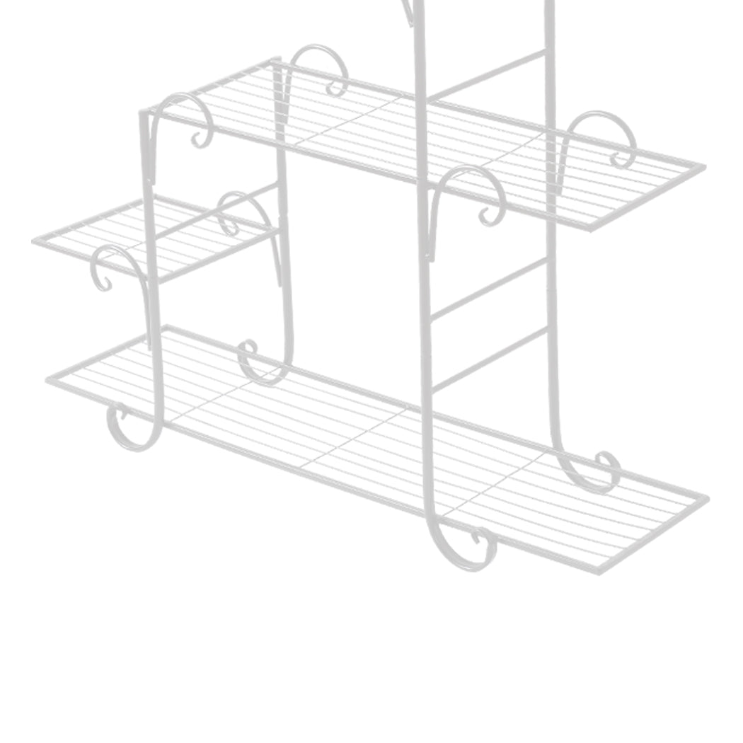 Levede Plant Stand Outdoor Indoor Metal White-1942353740573052932