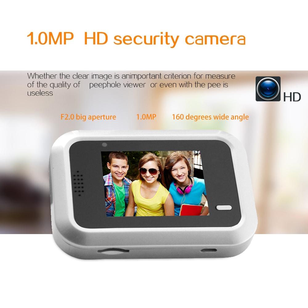 2.4 Screen 2.0Mp Security Camera With Tf Card Support - No Disturb Peephole Viewer-1915196598938374152