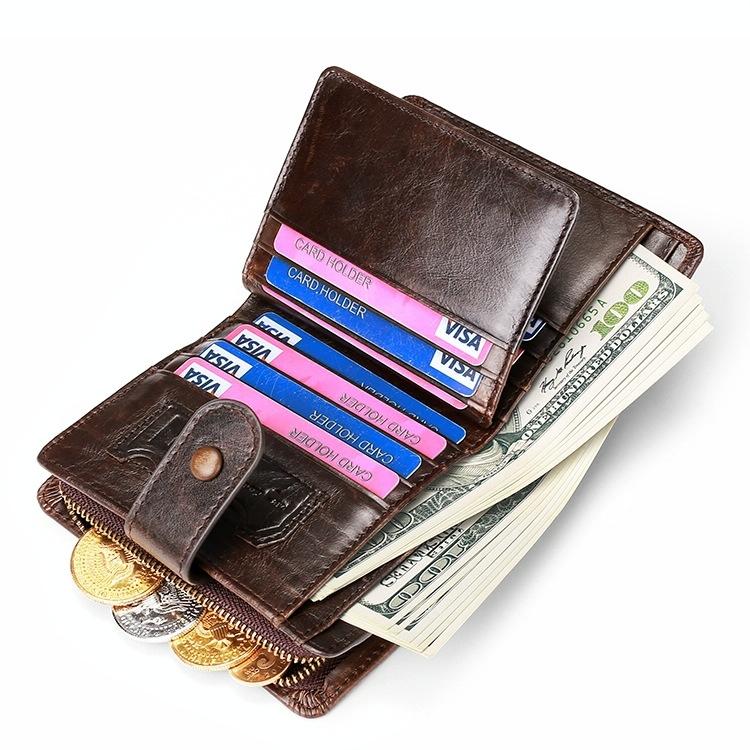 Leather Rfid Wallet - Multi-Functional-1915197091622293508