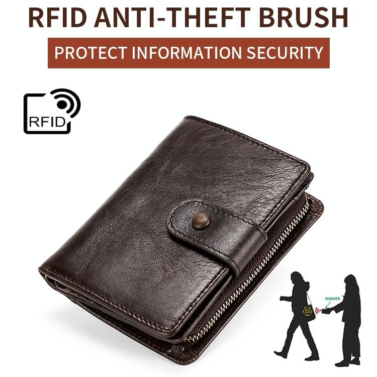 Leather Rfid Wallet - Multi-Functional-1915197091622293509