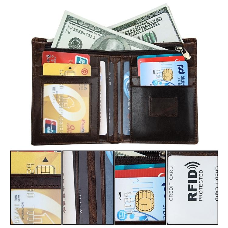 Detachable Card Holder Leather Wallet For Men - Antimagnetic Rfid-1915198069708820483