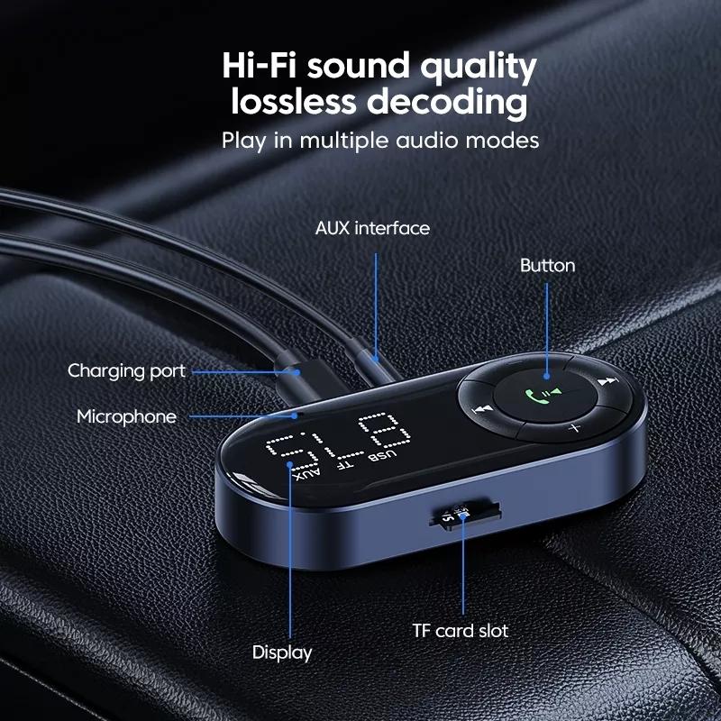 Wireless Car Bluetooth 5.2 Audio Receiver With Hands-Free Calling-1915197015281766403