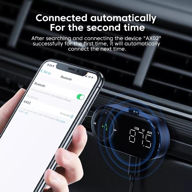 Wireless Car Bluetooth 5.2 Audio Receiver With Hands-Free Calling-1915197015281766404