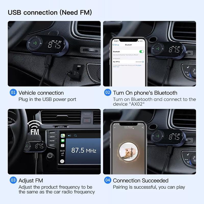 Wireless Car Bluetooth 5.2 Audio Receiver With Hands-Free Calling-1915197015281766406