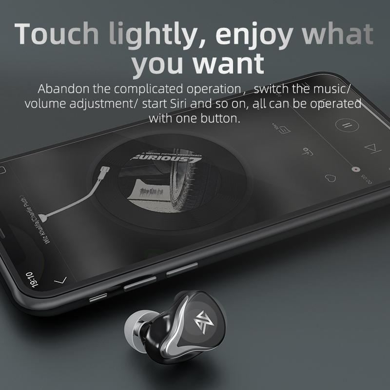 Kz Z3 Hybrid 1Dd & 1Ba Wireless Bluetooth 5.2 Tws Earphone - Black-1915197139554799625