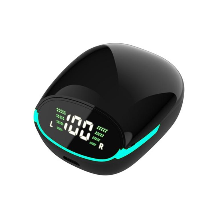 Intelligent Bluetooth Earphones With Digital Display - Black-1915197121338937345