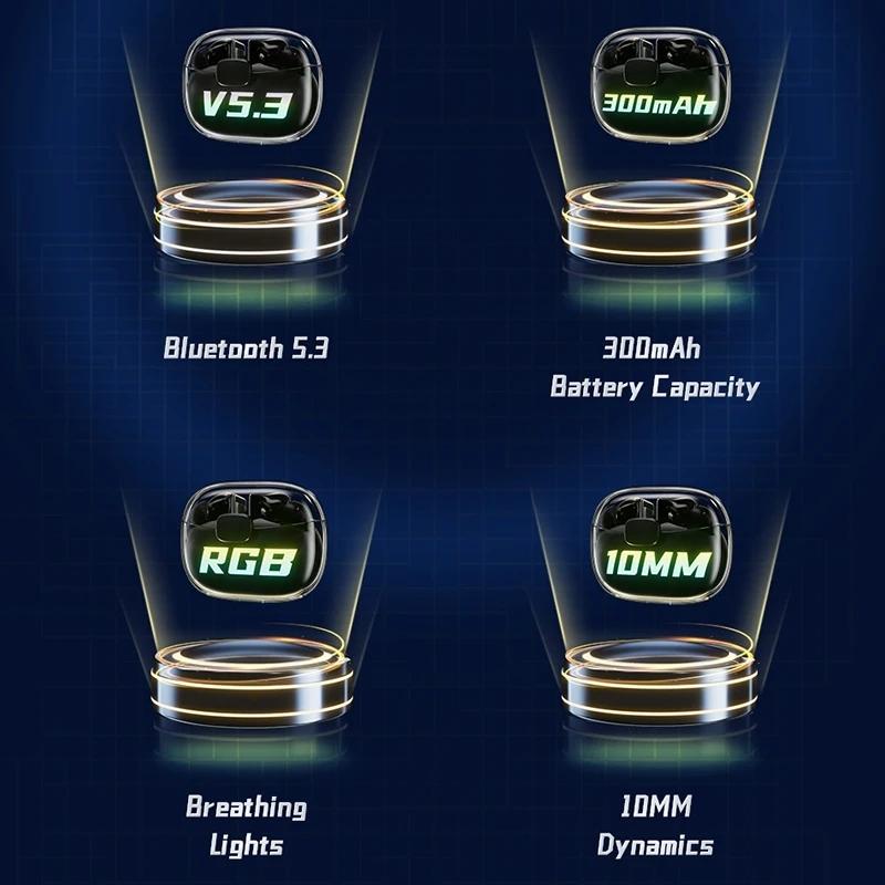 Black Tws Gaming Bluetooth Earbuds - T52-1915196808242532354