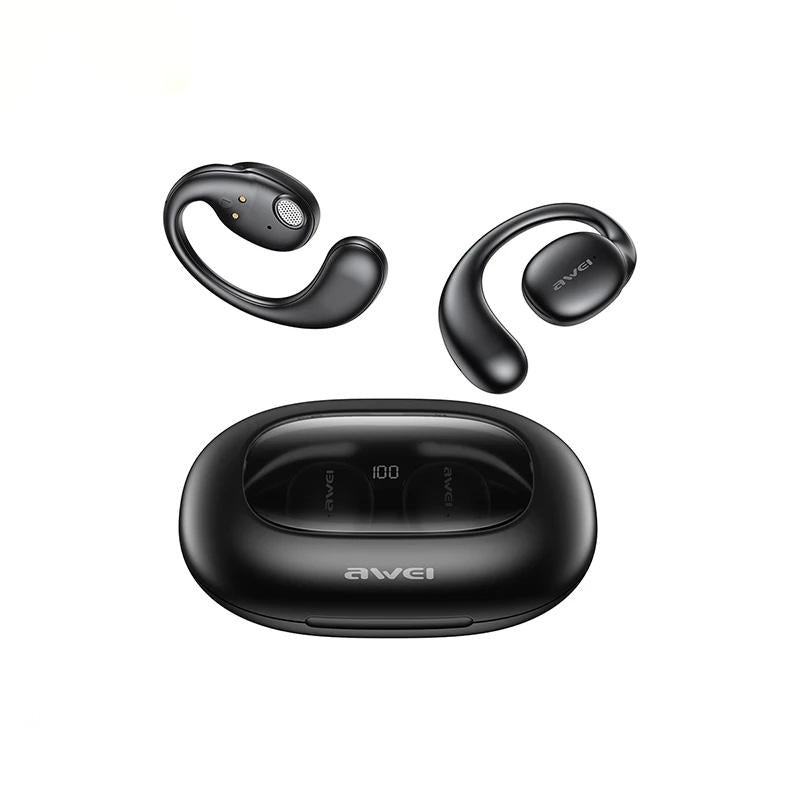 Black T80 Sport Tws Bluetooth Earbuds With Air Conduction-1915196902291410950
