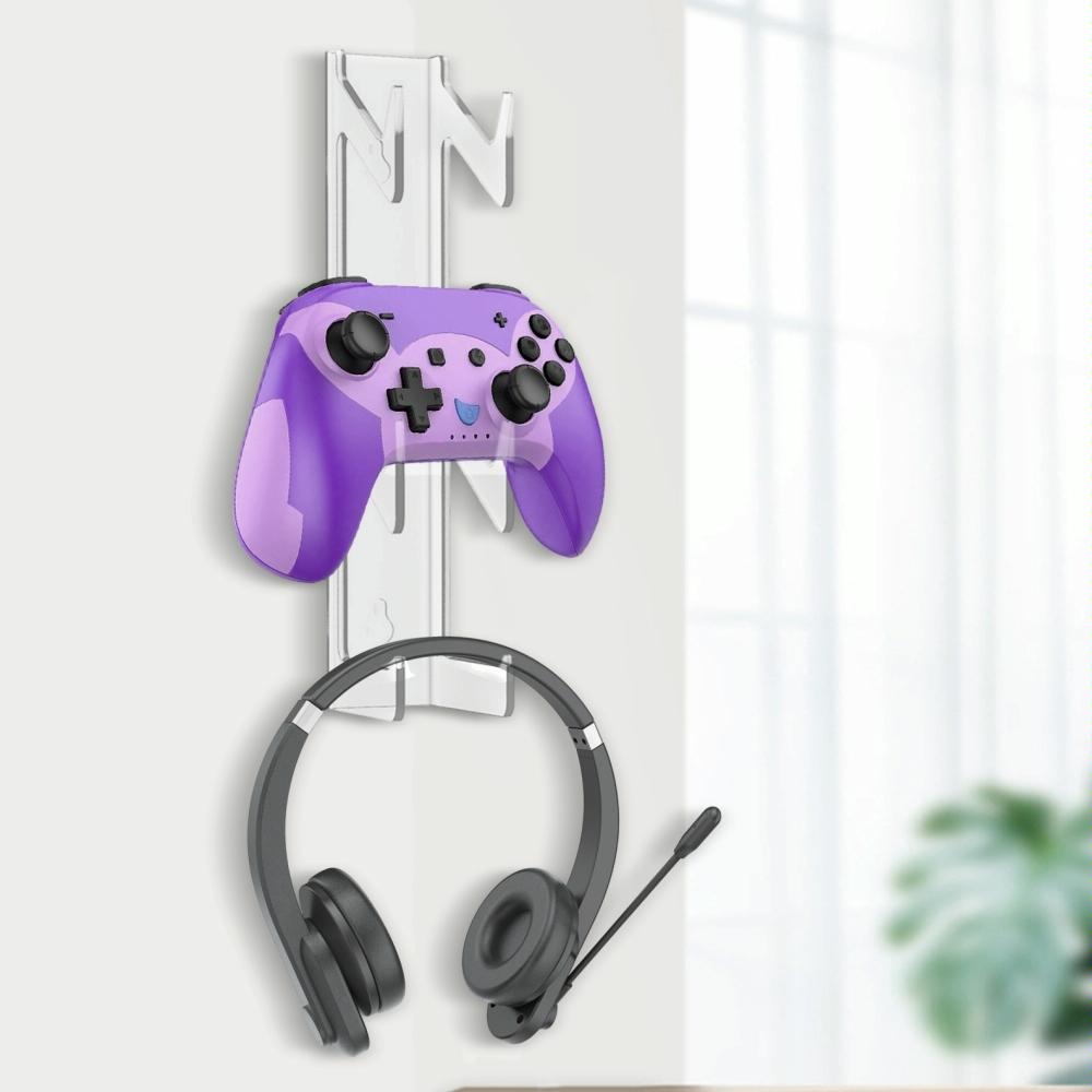 Acrylic Wall Mount For Game Controller And Headphones-1915197416756350980