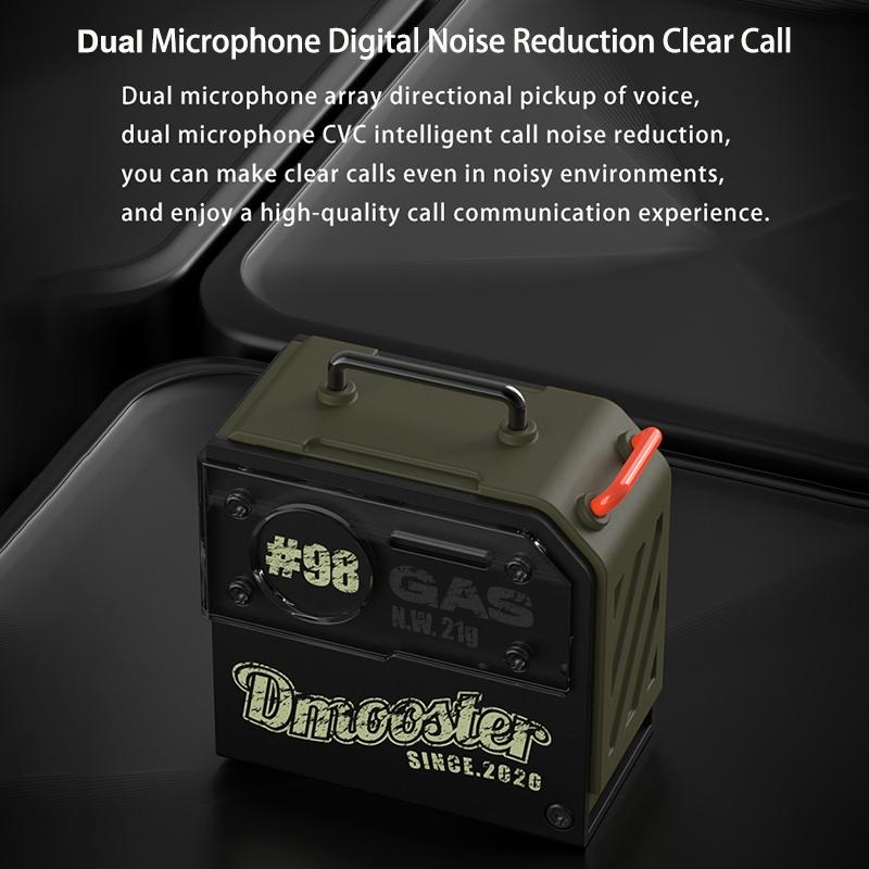 Oil Barrel Bluetooth Earphones - Black / Green Tws-1915197122844692485