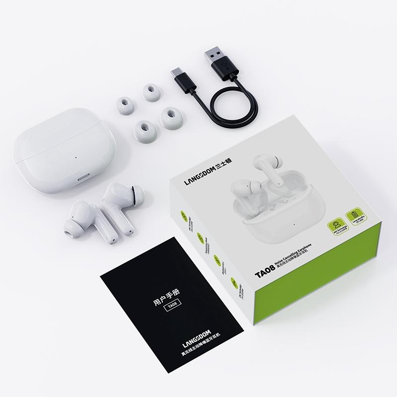 Wireless Active Noise-Cancelling Earbuds - White-1915196819571347458
