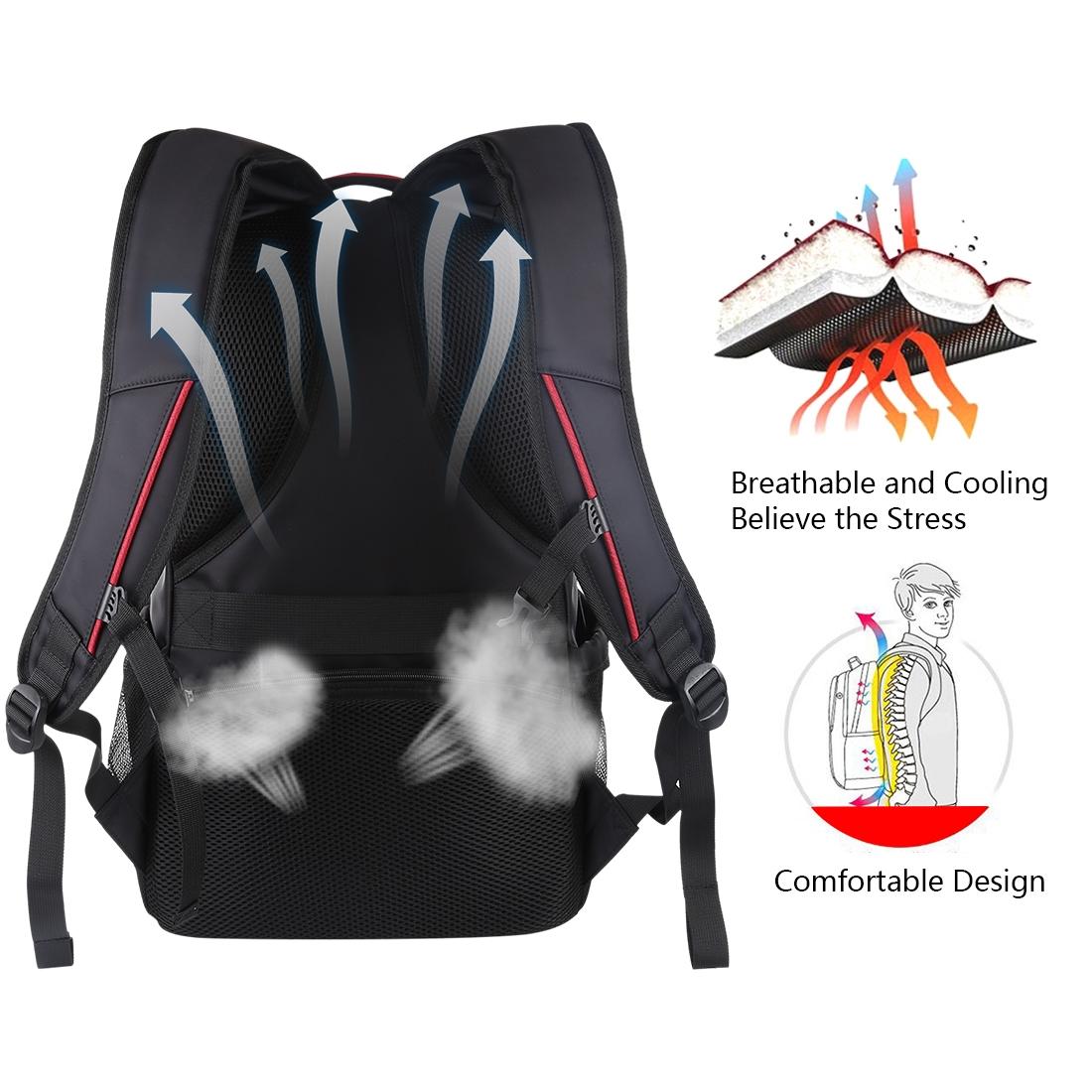 Portable Dual-Shoulder Laptop Backpack - Foldable & Removable Black-1915196722137665538