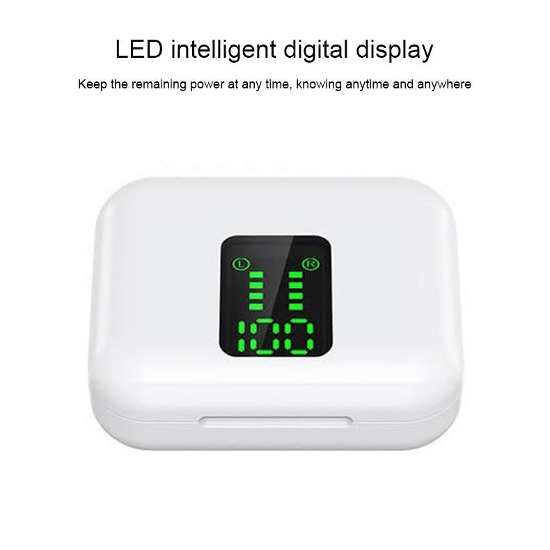 Wireless Bluetooth Earphones With Charging Box & Led Display-1915196637760851976