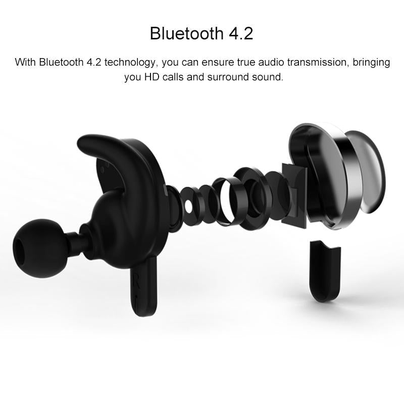 Wireless Bluetooth Earphones With Charging Box - Half Moon Shape Gold-1915196562909302786